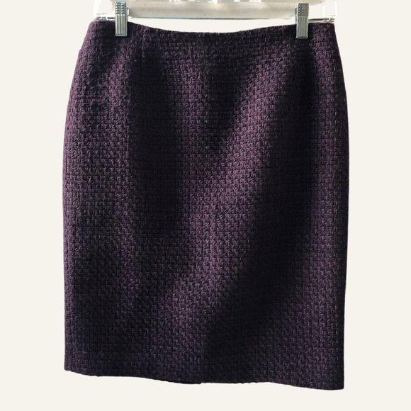 Mario Serrani Purple Knee-Length Pencil Skirt, Size 2 - Picture 2 of 10